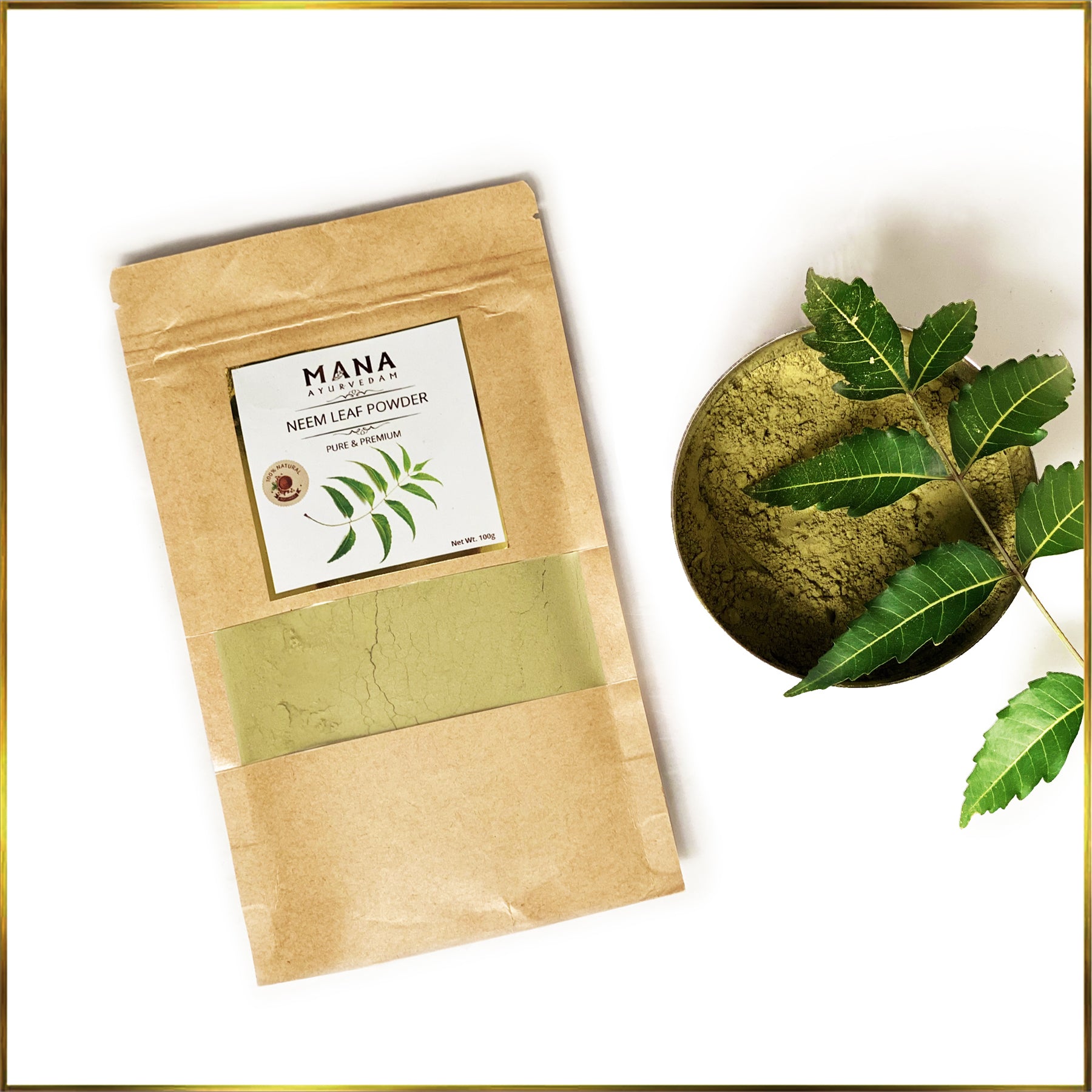 Neem leaf powder Organic Powerful and All Natural Mana