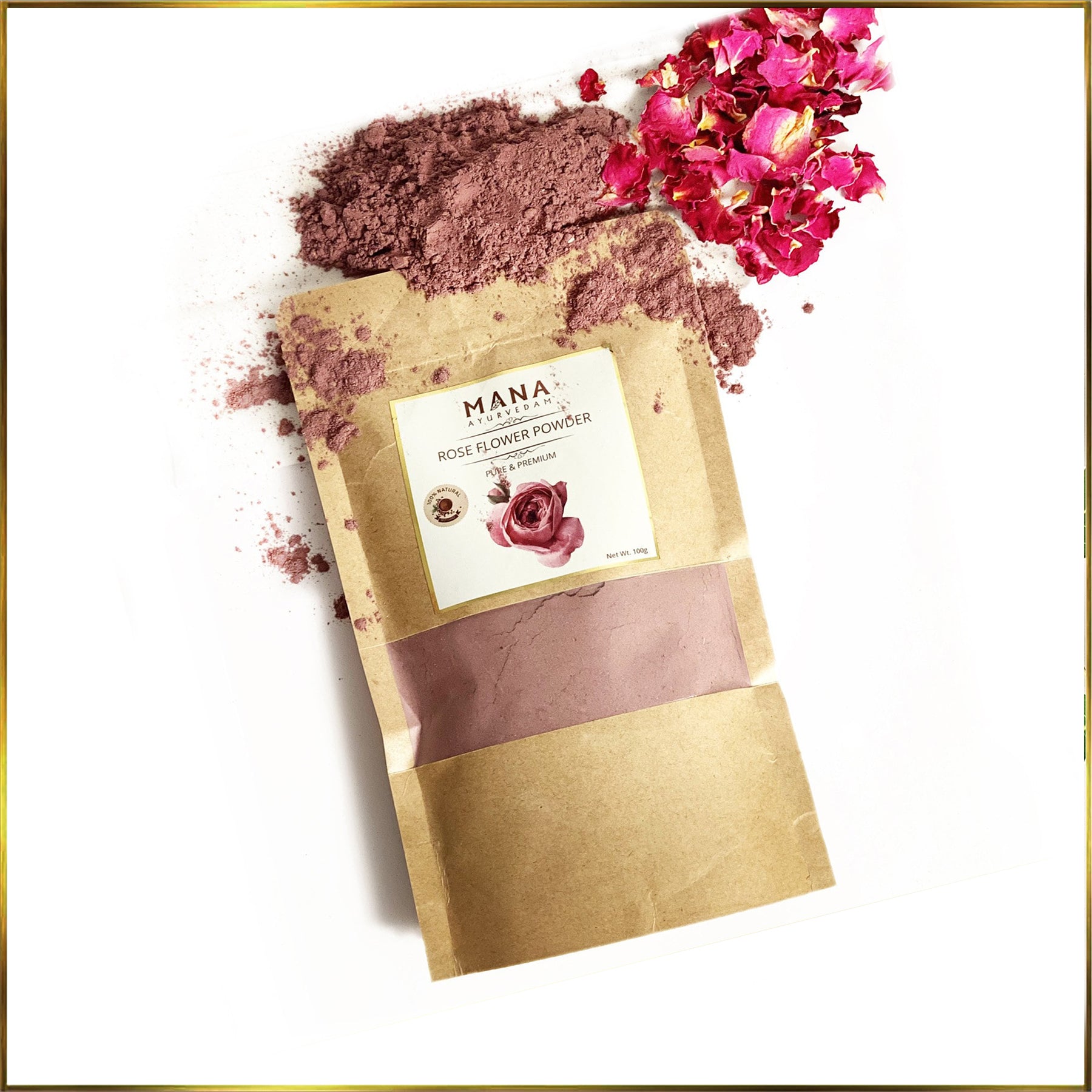NATURAL AND HERBAL PRODUCTS Rose Petal Powder for Baby Bath | Face Pack |  Skin Brightening | Juice | Drink